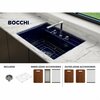 Bocchi Baveno Uno Dual-Mount Workstation Fireclay 27 in. Single Bowl 3-hole Kitchen Sink in Sapphire Blue 1633-010-0127